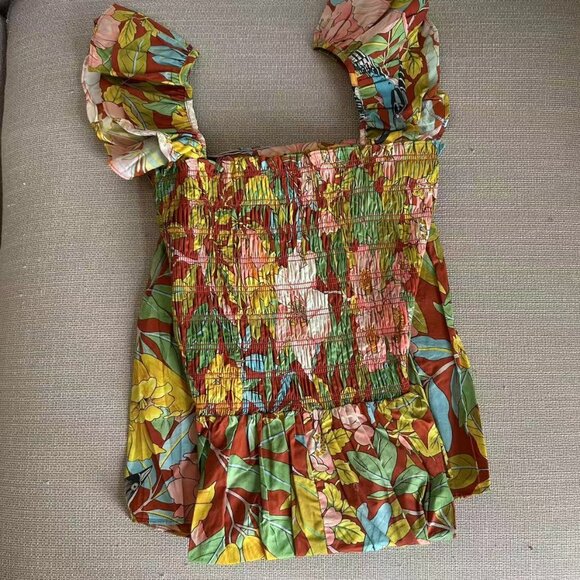 NEW Cara Cara Ruby Midi Dress XS/Small Newberry Tropic Clay Floral Cotton Causal - Picture 6 of 13